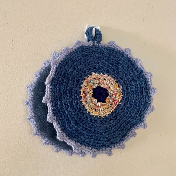 Crochet Pot Holders, Kitchen Decor, Crochet Gift Under 15, Handmade Potholders - Picture 7 of 8